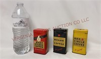 Vintage Coffee "For Savings" Coin Bank Tins - 3