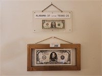 FRAMED $1.00 BET ON (ALABAMA V. TEXAS) & MORE