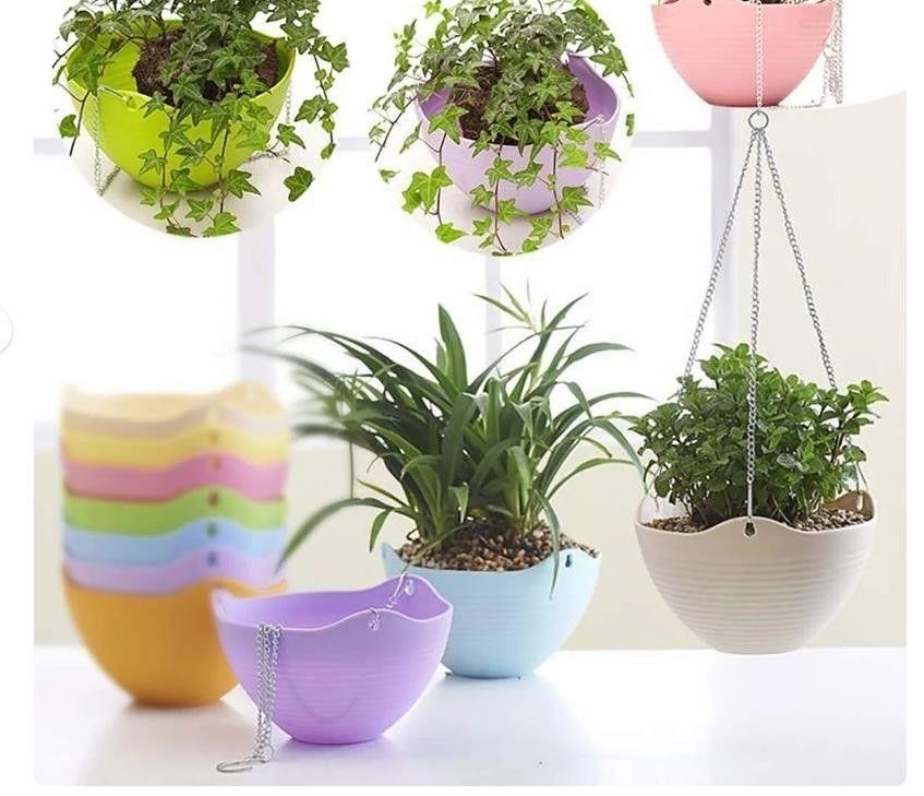 Hanging Planters, Set of 8 Multicolor
