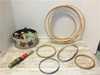 EMBROIDERY HOOPS & FLOSS