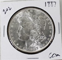 1887 MORGAN DOLLAR  GEM