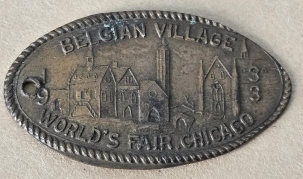 1933 Belgian Village Chicago Worlds Fair Coin