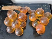 Acrylic Amber Colored Grape Bundle Decor