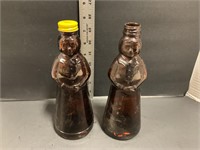 Antique glass Mrs butterworth bottles