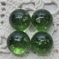 4pc. Bubble Green Marbles