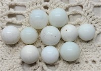 10pc Milky White Marbles