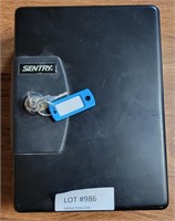 SMALL BLACK SENTRY SAFE WITH KEY