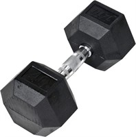 JFIT Rubber Hex Dumbbell, 40lb, Single