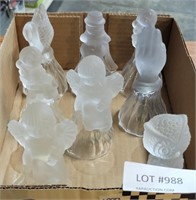 FROSTED / CLEAR  GLASS DECORATIVE BELLS