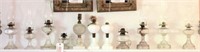 (11) 19th Century pattern glass oil lamps in