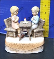 Vintage Porcelain Figurine Music Box