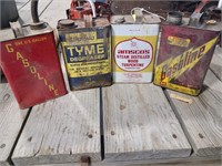 2-gas cans, Degreaser, turpentine