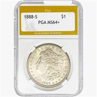 1888-S Morgan Silver Dollar PGA MS64+