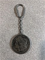 1890 US Silver Dollar keychain