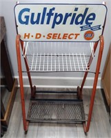 1930s GULFPRIDE HD Select Oil Double Sign Rack!