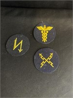 Three German WWII military patches
