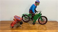2X WIND-UP TIN TOYS INCLUDE BICYCLE MAN AND PLANE