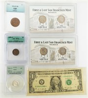Coin $1 Star Note+3 Graded+2 Nickel Sets