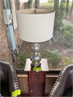 TABLE LAMP 25 IN TALL AND CD CABINET 11.5 IN X 9.5