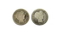 1906 and 1907 Barber Dimes