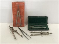 Lot of vintage drafting tools