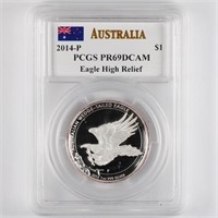2014 Proof 1oz Silver Wedge-Tail  PCGS PR69 DCAM