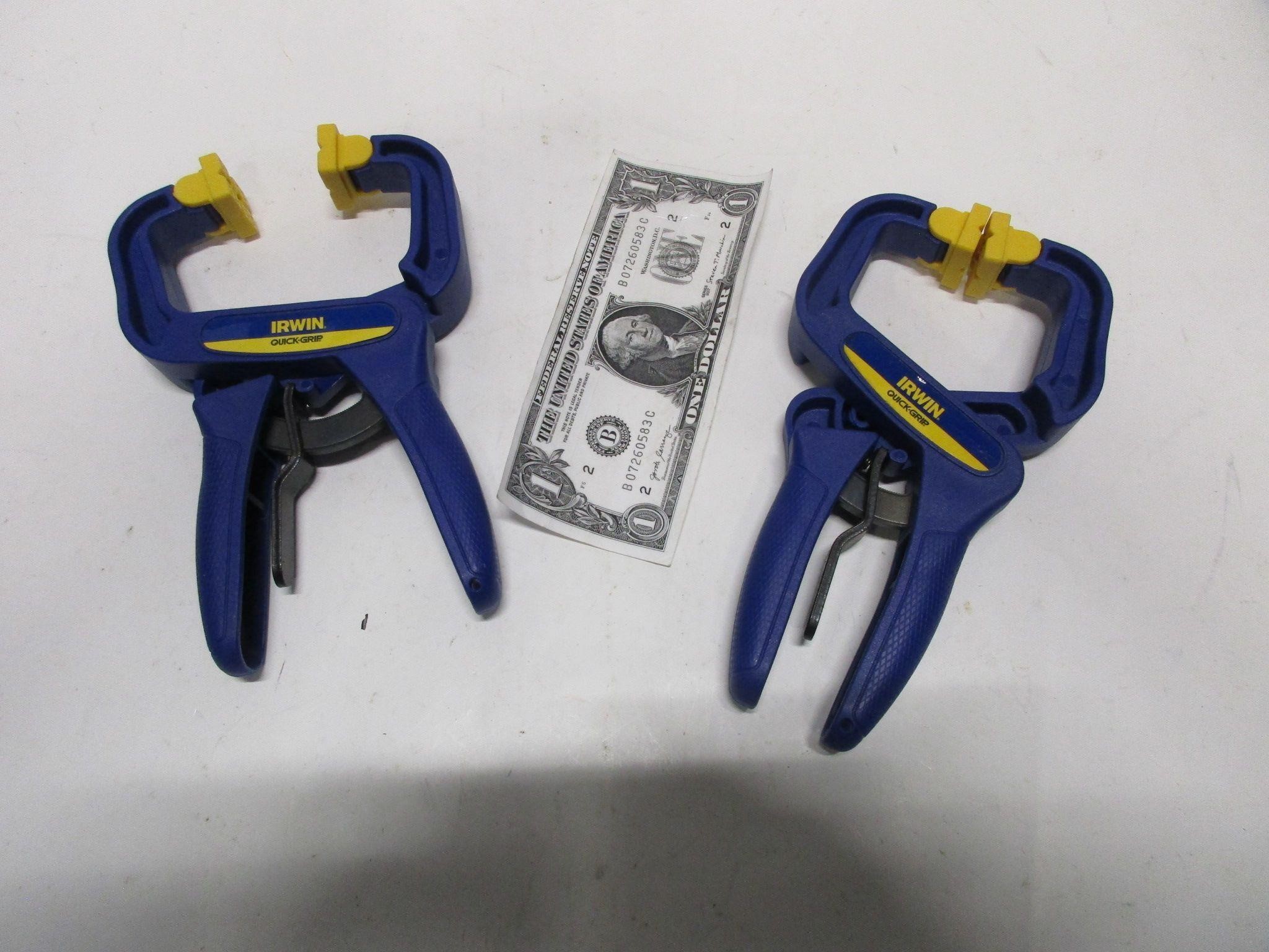 Pair of Irwin Quick grip ratchet clamps