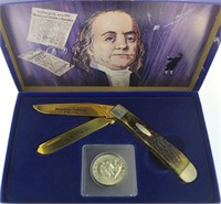 Case XX Benjamin Franklin Half Dollar & Trapper