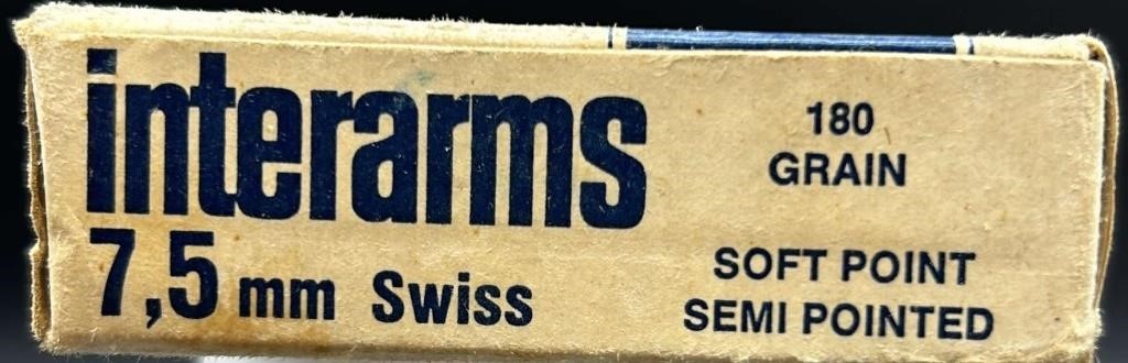 Interarms 7,5 MM Swiss Ammo- Full Box