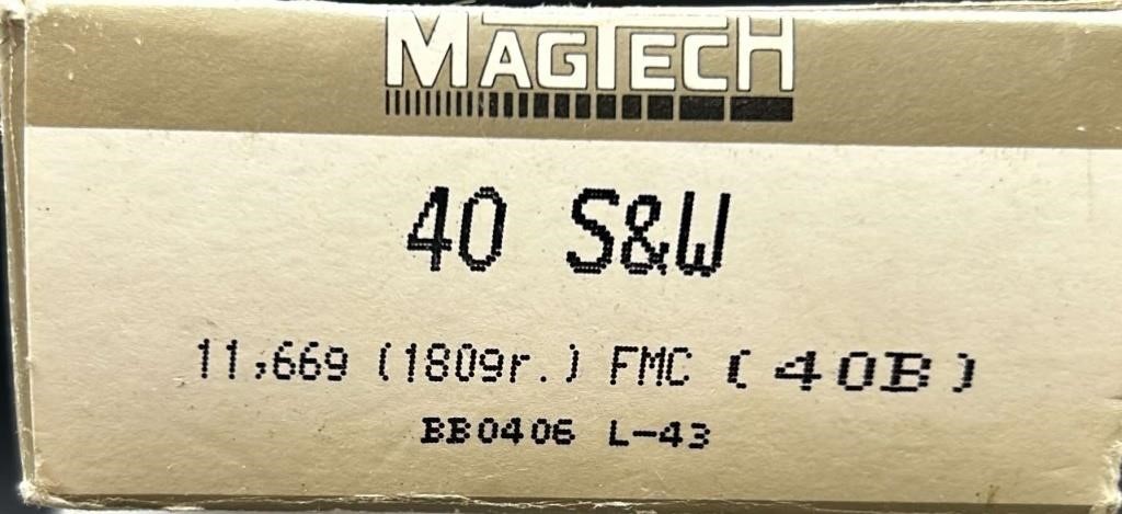 Magtech 40 S&W Ammo- Full Box