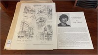 Vintage 1983 Sally Stewart ‘Landmarks’ print of