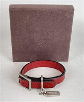Coach Small Leather Dog Collar