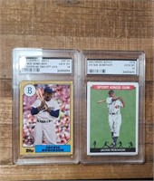 2x Jackie Robinson baseball cards Topps