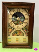 Vtg. Planters Clock- 10" x 15" x 4"