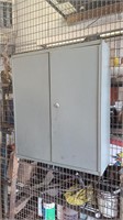 Steel tool cabinet with accessories.