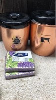 (2) Vintage West Bend Copper Canisters & (2) NIP