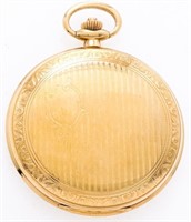 SWISS Qtz. Pocket Watch Gold Case