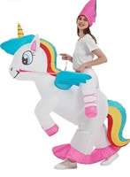 One Casa Inflatable Unicorn Costume Riding On