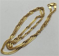14k Gold Spiral Necklace