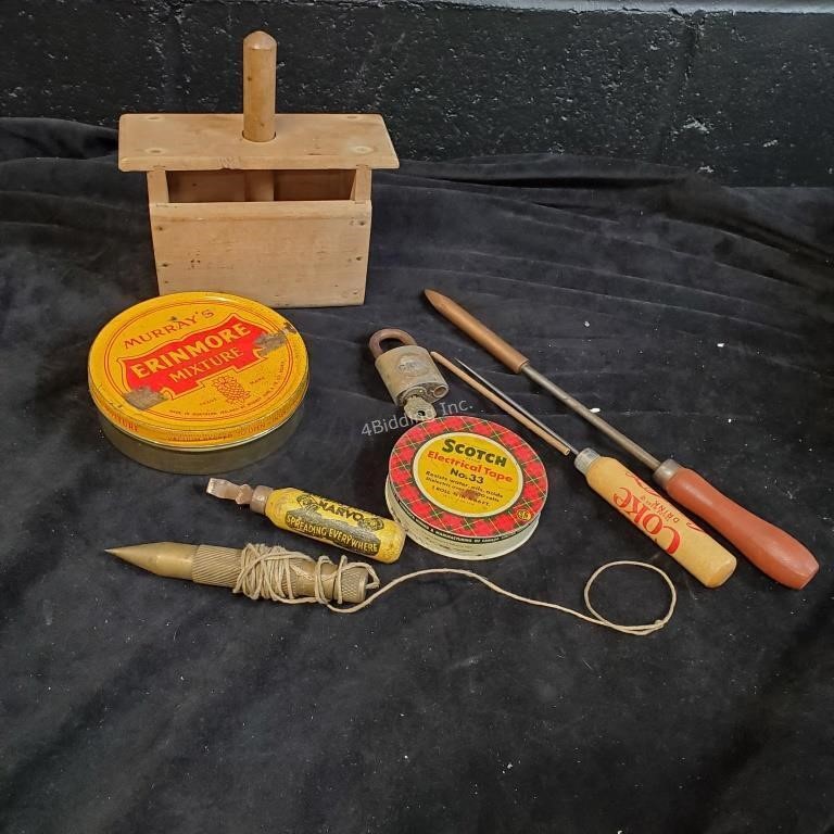 Plumb Bob, Coke ice pick, Tins  - H