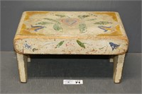 Early Hand Painted Folk Art Step Stool