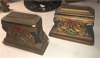 Pair of Gold Toned Bookends