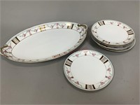 Hand Painted Nippon China Tray and Plates