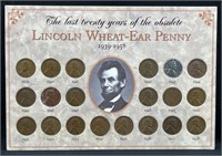 1939-58 Last 20 Yrs Lincoln Wheat Ear Pennies