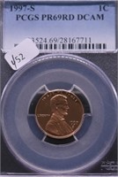 1997 S PCGS PF69DC RED LINCOLN CENT