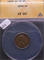 1950 ANAX VF 30 LINCOLN CENT