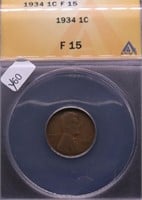 1934 ANAX F 15 LINCOLN CENT