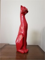 RED CAT MID-CENTURY STATUE DOOR STOP