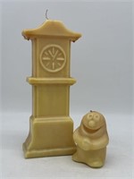Lg. Clock and Character decorative Wax Candles (2)