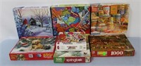 Tray Lot of Assorted Jigsaw Puzzles